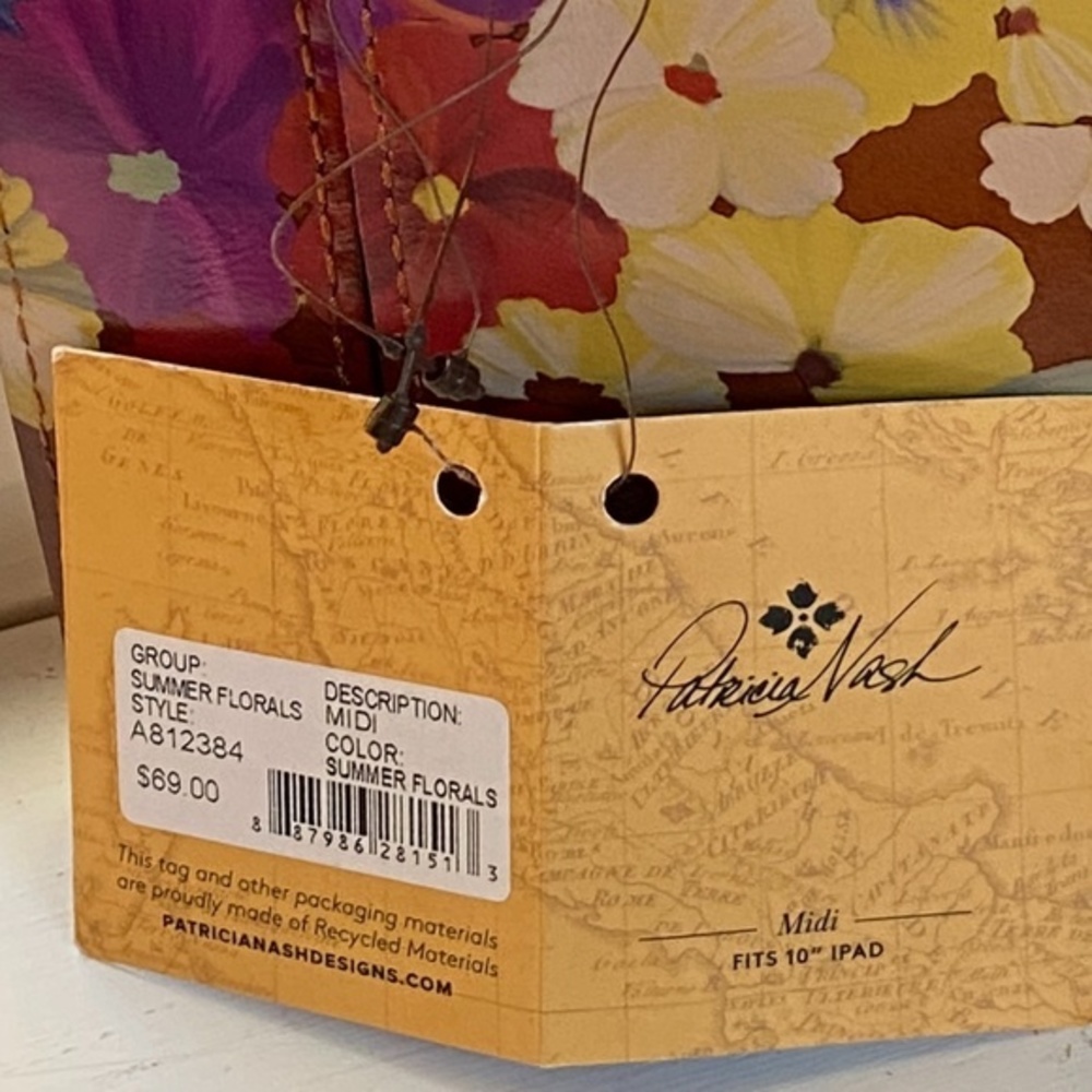 Patricia Nash Floral Laptop Bag - Brown and Multicolor - Picture 4 of 4